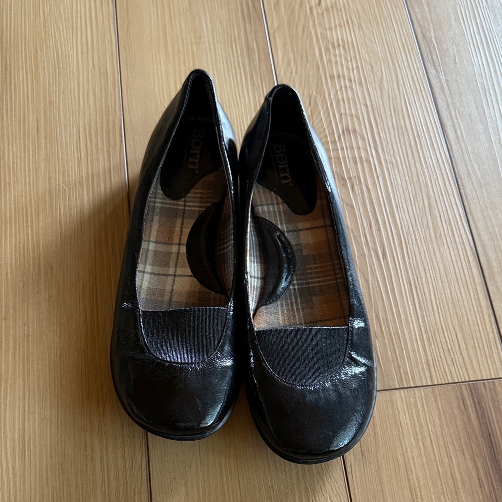 Born Patent Black Ballet Flats